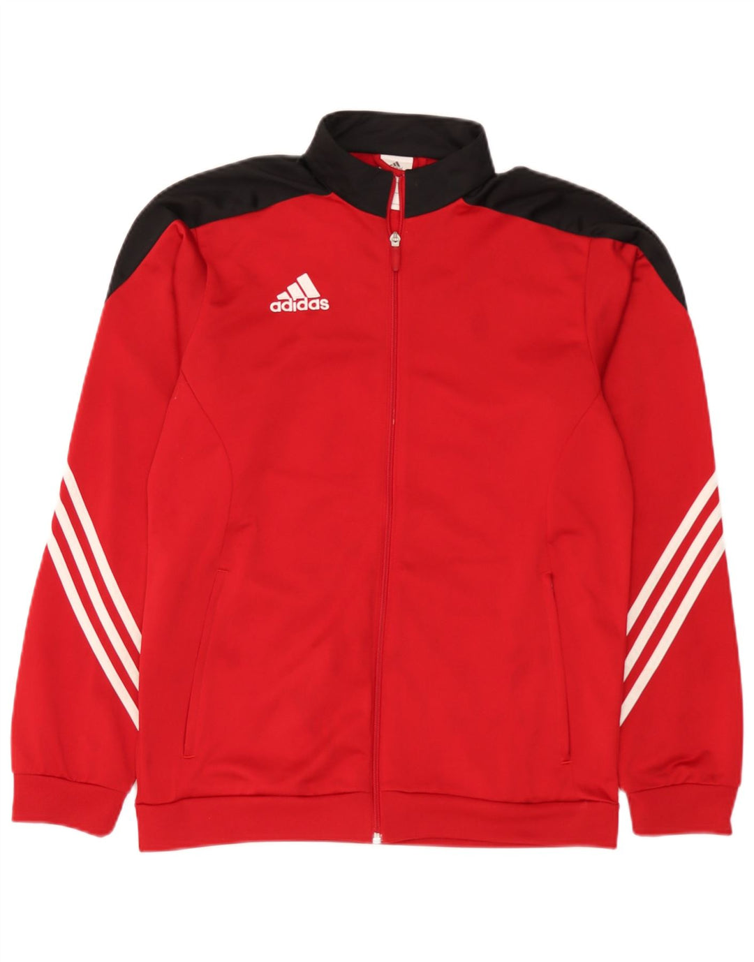 Мужской спортивный костюм Adidas, верхняя куртка, средний красный полиэстер с цветными блоками