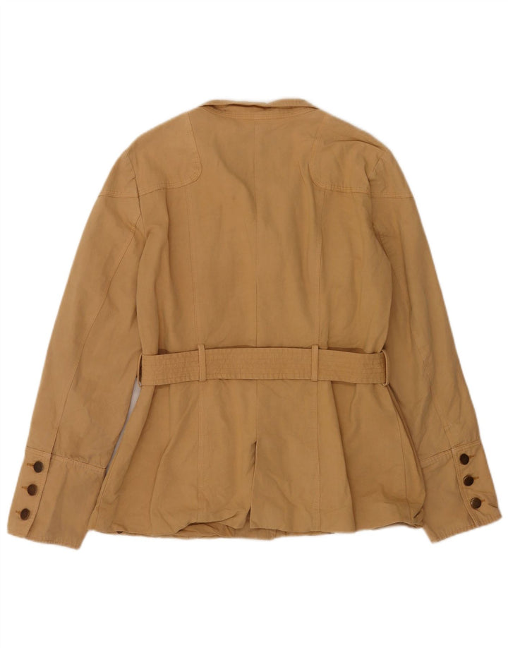 Женская куртка Zara EU 42, большая, бежевый, хлопок