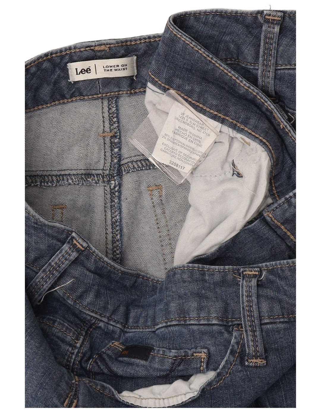 Джинсы Lee женские капри W34 L18 синие, хлопок