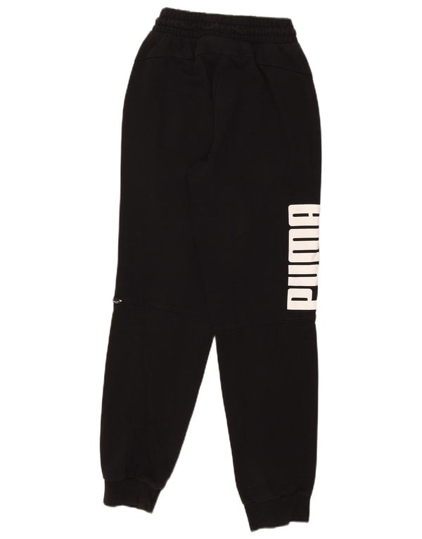 Puma Womens Graphic Tracksuit Trousers Joggers UK 6 XS  Black Cotton