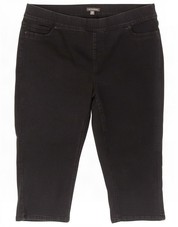 Женские джинсы-капри Marks & Spencer Autograph UK 20 2XLW40 L20, черный хлопок