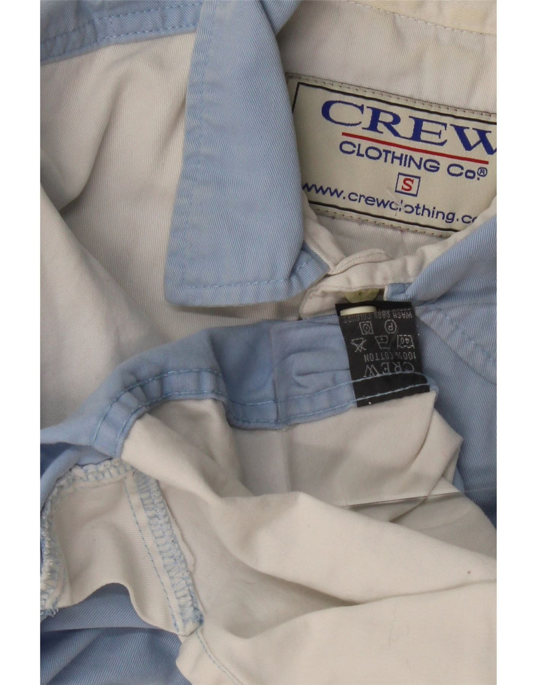 Crew Clothing Мужская пуловерная рубашка с графическим рисунком, маленькая синяя хлопковая рубашка с цветными блоками