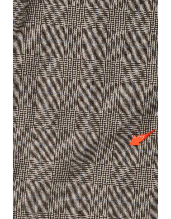 Мужские брюки BROOKS BROTHERS Madison с ремешком W32 L29 серые с узором "гусиные лапки"