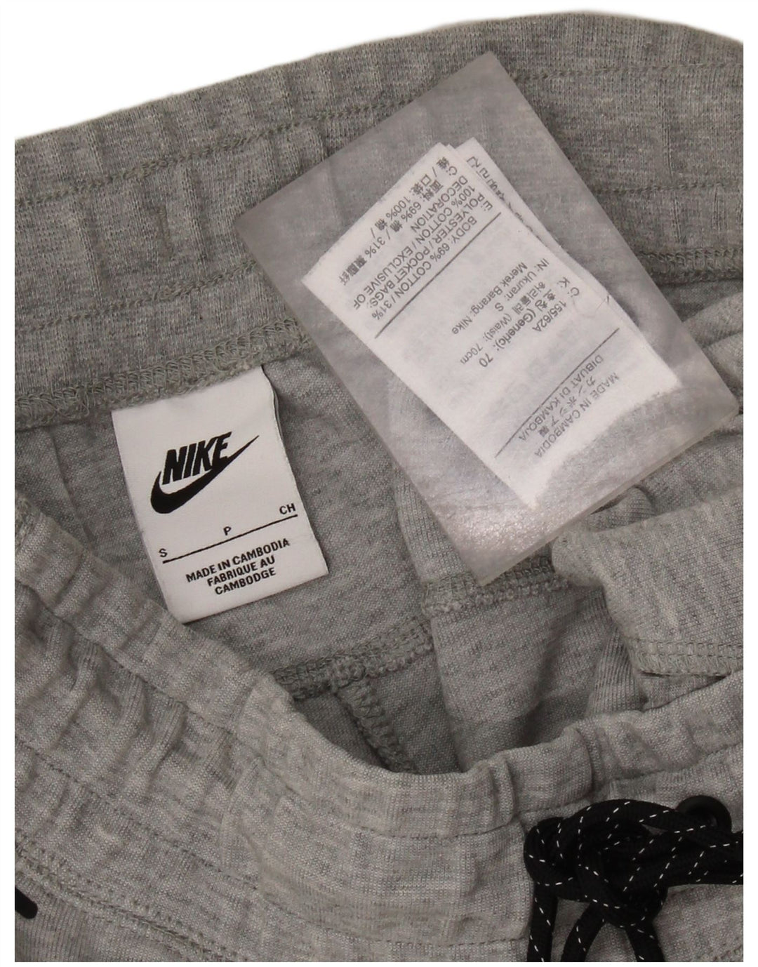 Мужские спортивные брюки NIKE, джоггеры, маленькие серые, хлопковые
