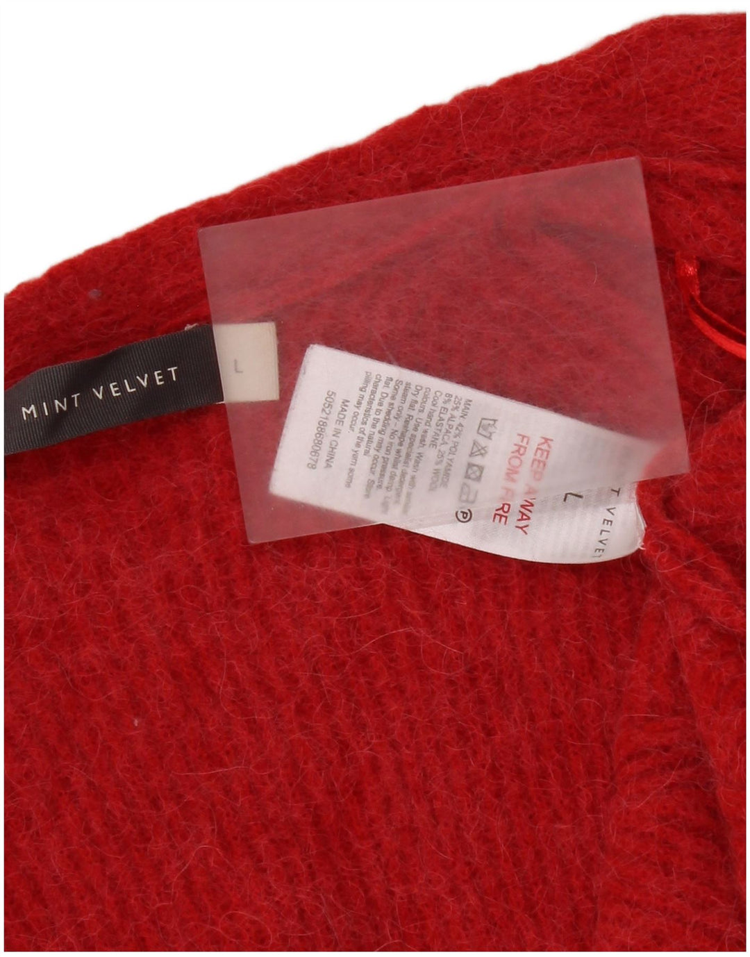 Женский свободный открытый кардиган MINT VELVET UK 16, большой красный цвет