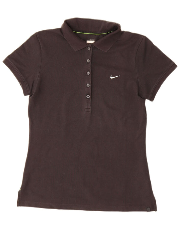 Женская рубашка поло Nike Dri Fit UK 10/12, средний черный хлопок