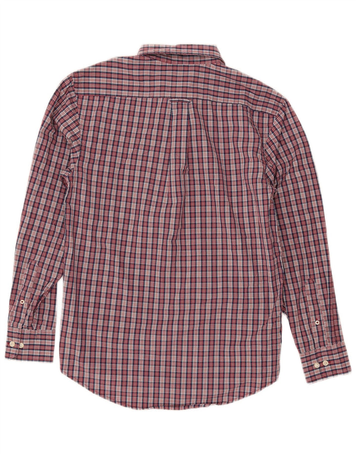 IZOD Мужская рубашка маленькая красная клетка из хлопка