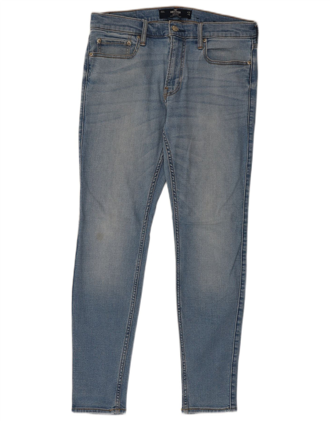 HOLLISTER Mens Super Skinny Jeans W32 L30 Blue Cotton