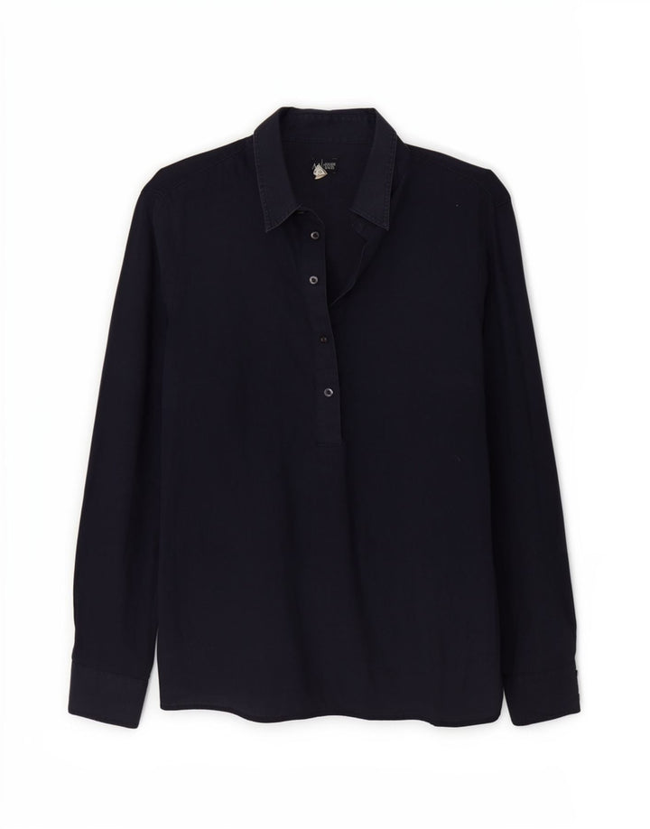 Женская пуловерная рубашка Armani Jeans IT 42 Medium Navy Blue Linen