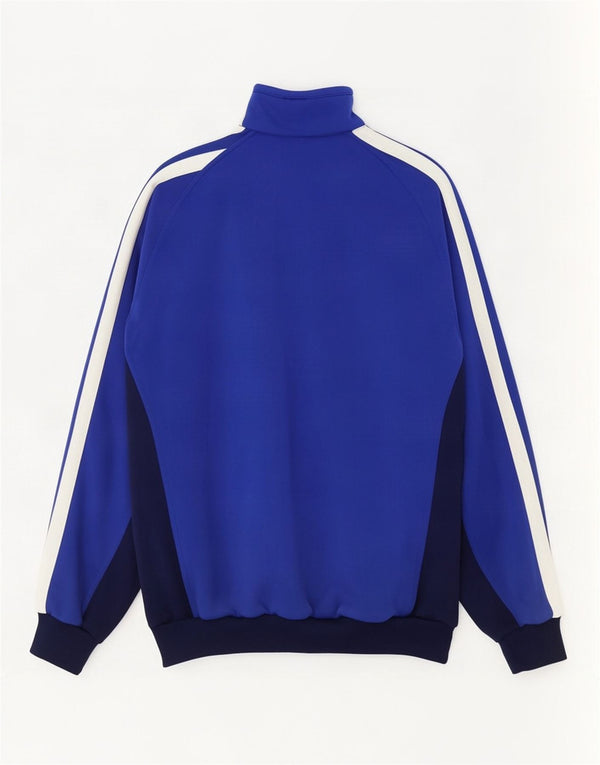 Мужская спортивная куртка Adidas UK 42/44, большой синий полиэстер с цветными блоками