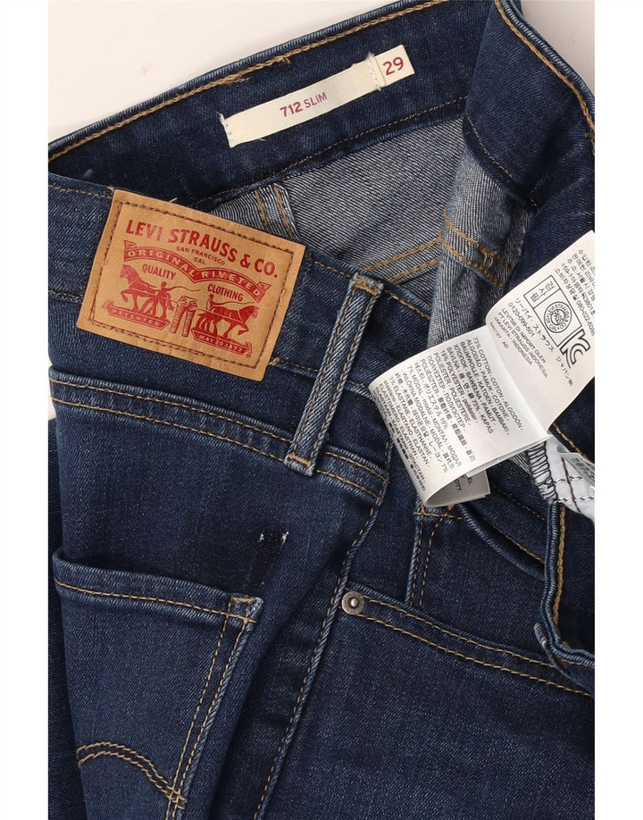 Женские узкие джинсы Levi's 712 W29 L28 синие, хлопок