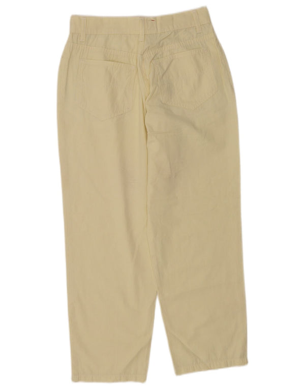 Laura Biagiotti Женские укороченные брюки с высокой талией IT 42 Medium W24 L24 Желтый