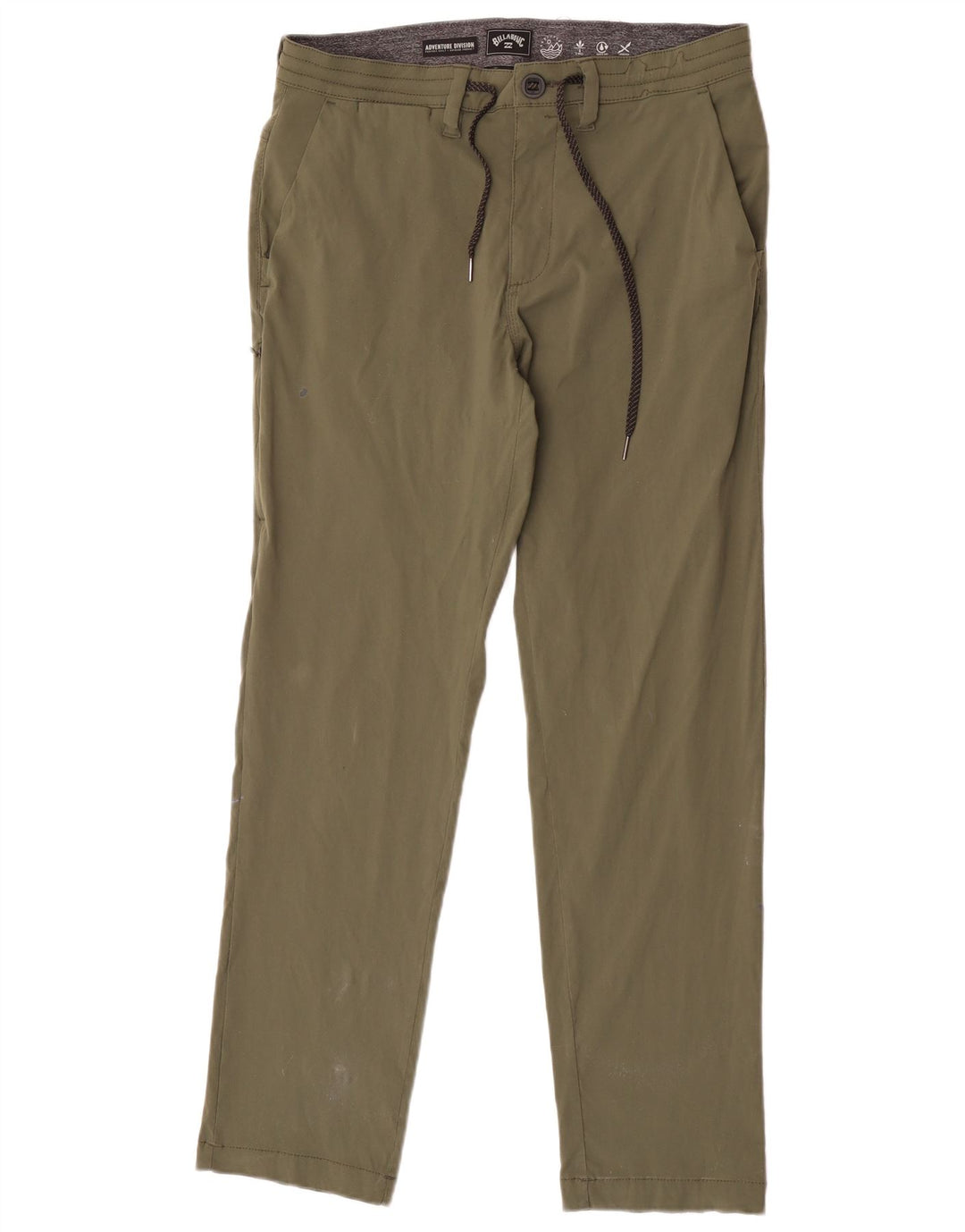 Мужские узкие брюки-чинос Billabong, средние W32 L30, хаки, нейлон