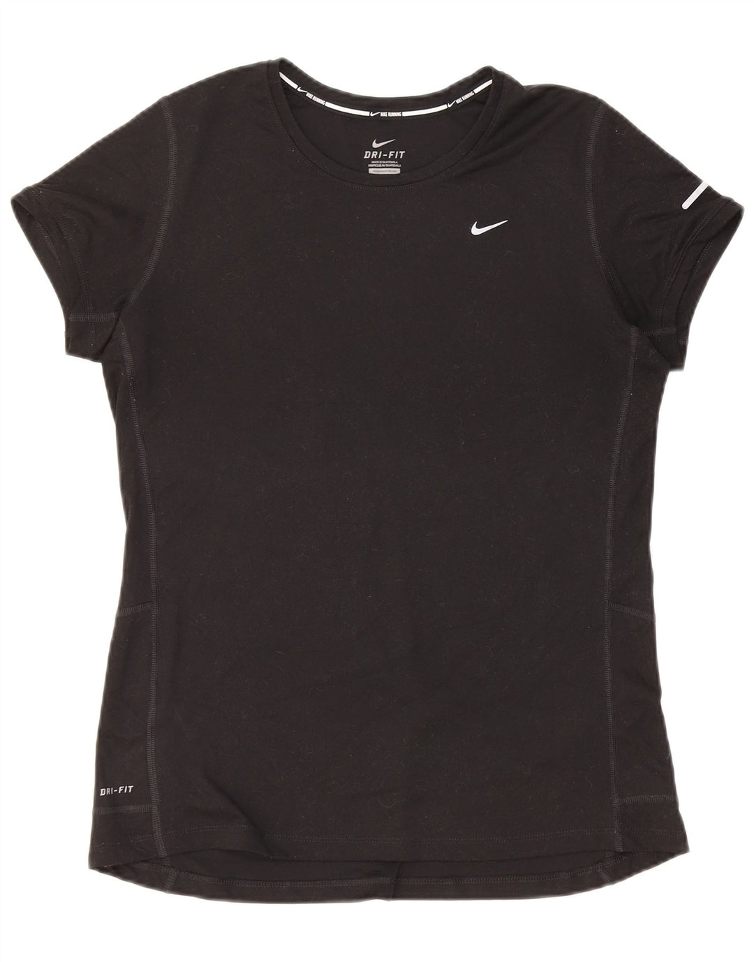 Женская футболка NIKE Dri Fit Top UK 14, большой черный полиэстер
