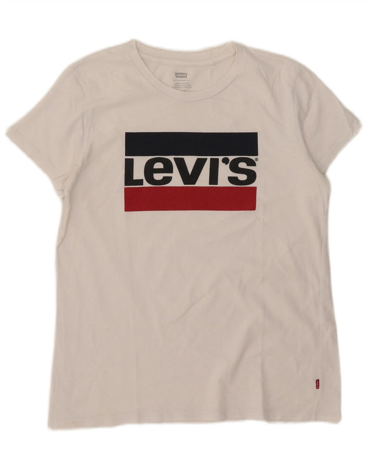 Женская футболка с рисунком Levi's Top UK 14, средний белый