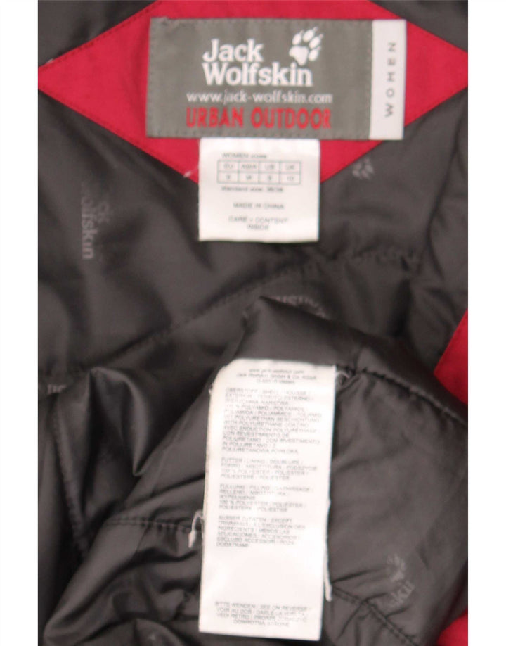 Женская ветровка с капюшоном Jack Wolfskin UK 10, маленький красный полиэстер