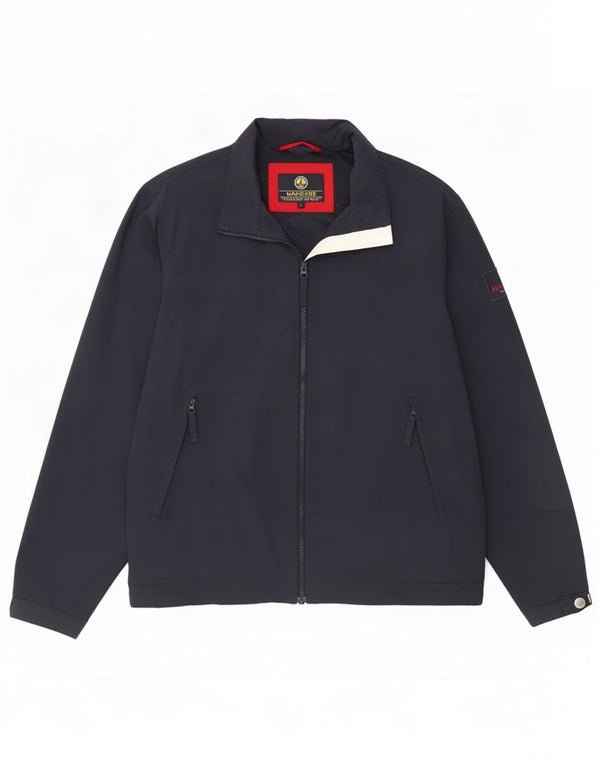 Navigare Mens Bomber Jacket UK 42 XL Navy Blue Nylon