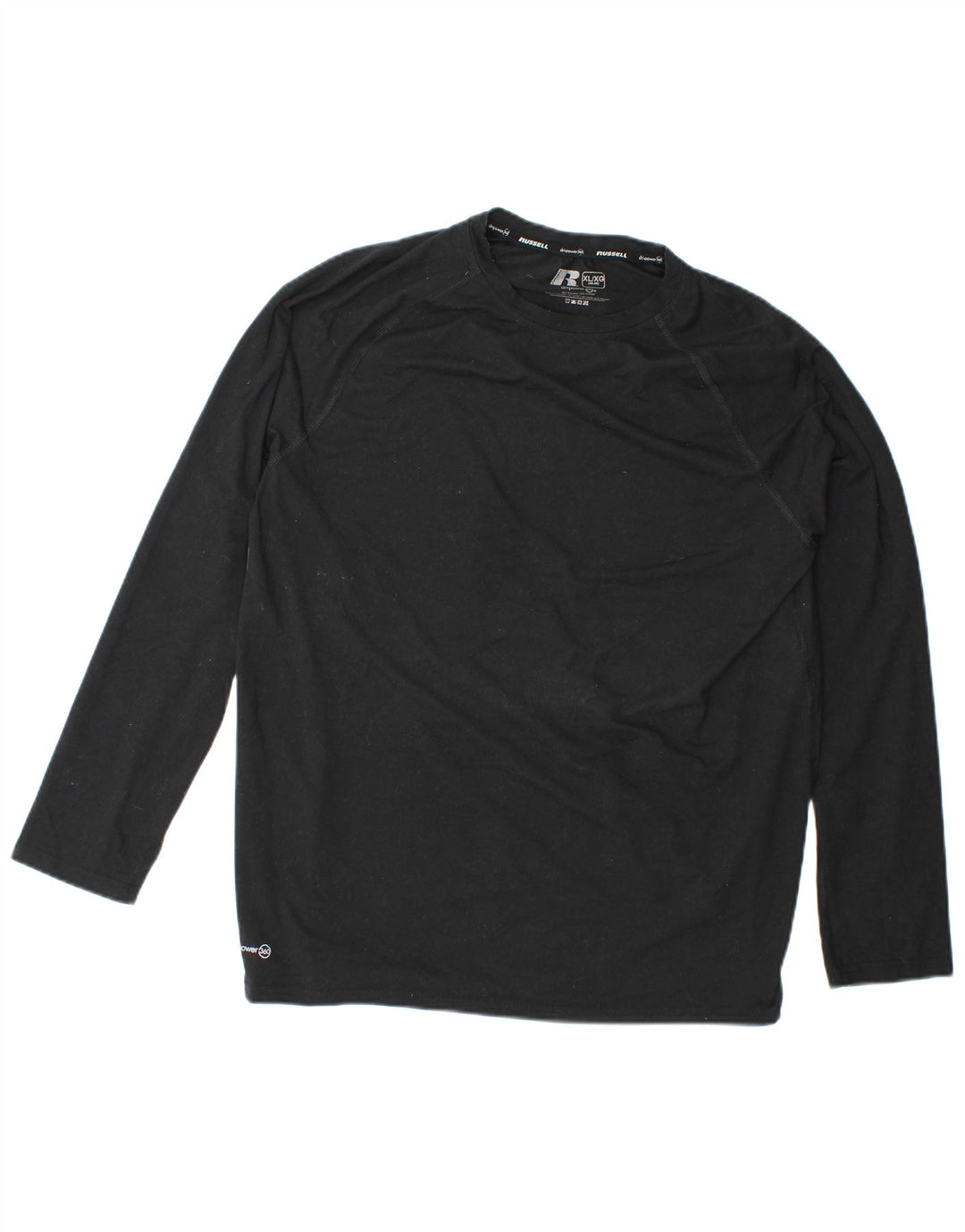 Мужская футболка RUSSELL ATHLETIC Dri-Power с длинным рукавом XL, черный полиэстер