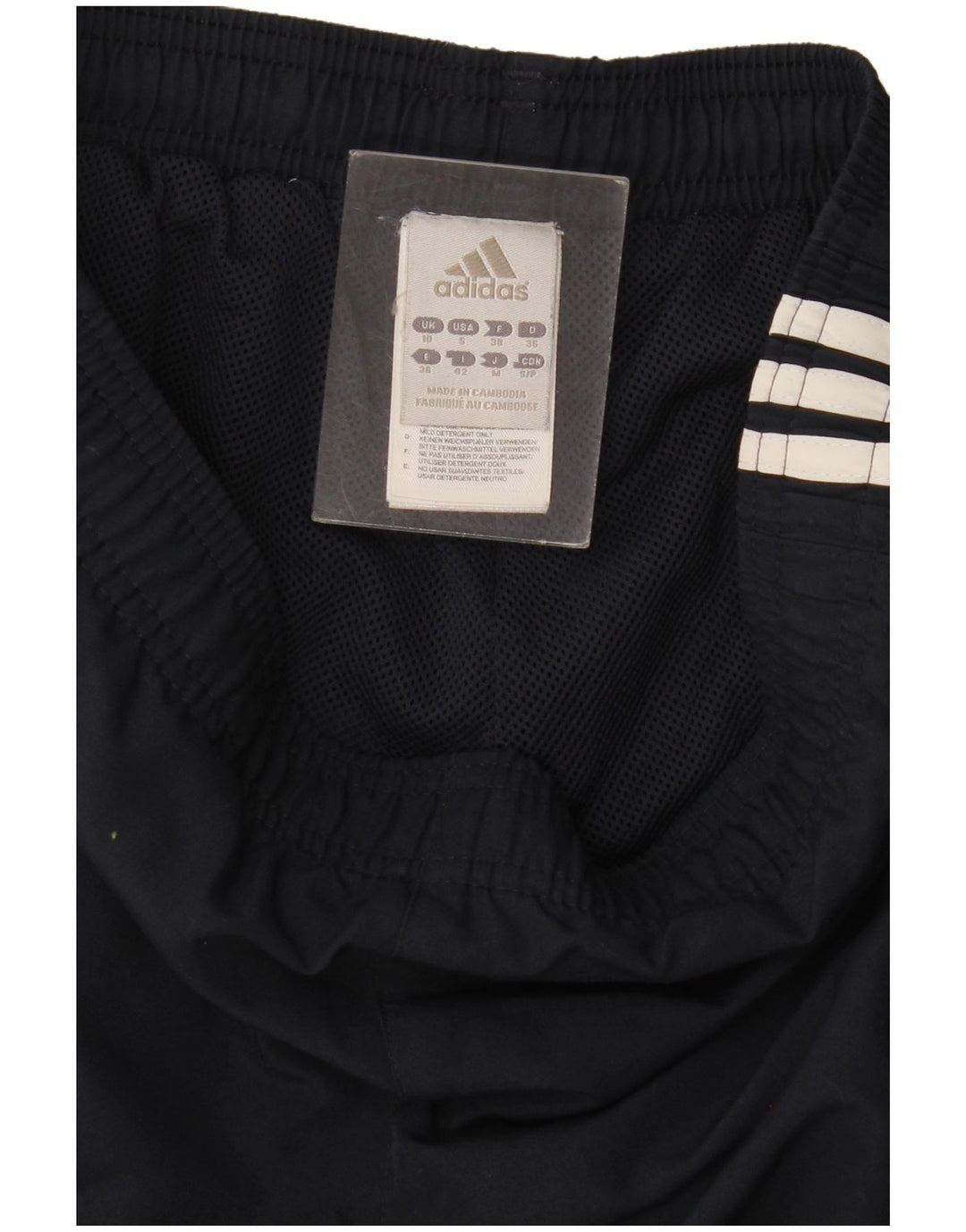Женские спортивные брюки-капри Adidas UK 10, маленькие темно-синие, полиэстер