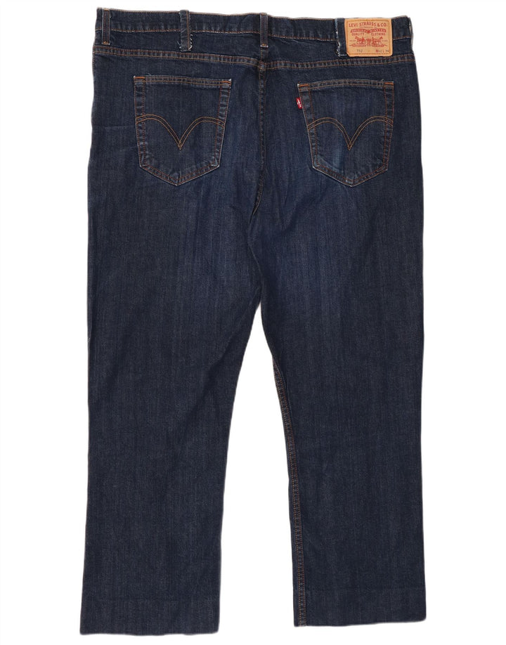 Мужские прямые джинсы LEVI'S 752 W42 L28 Темно-синие, хлопок