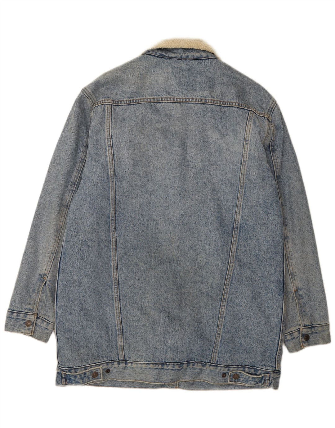 Женская джинсовая куртка шерпа Levi's UK 38, средний синий хлопок