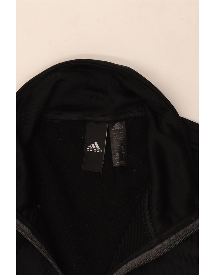 Мужской свитер с воротником на молнии Adidas Aeroready, средний черный полиэстер