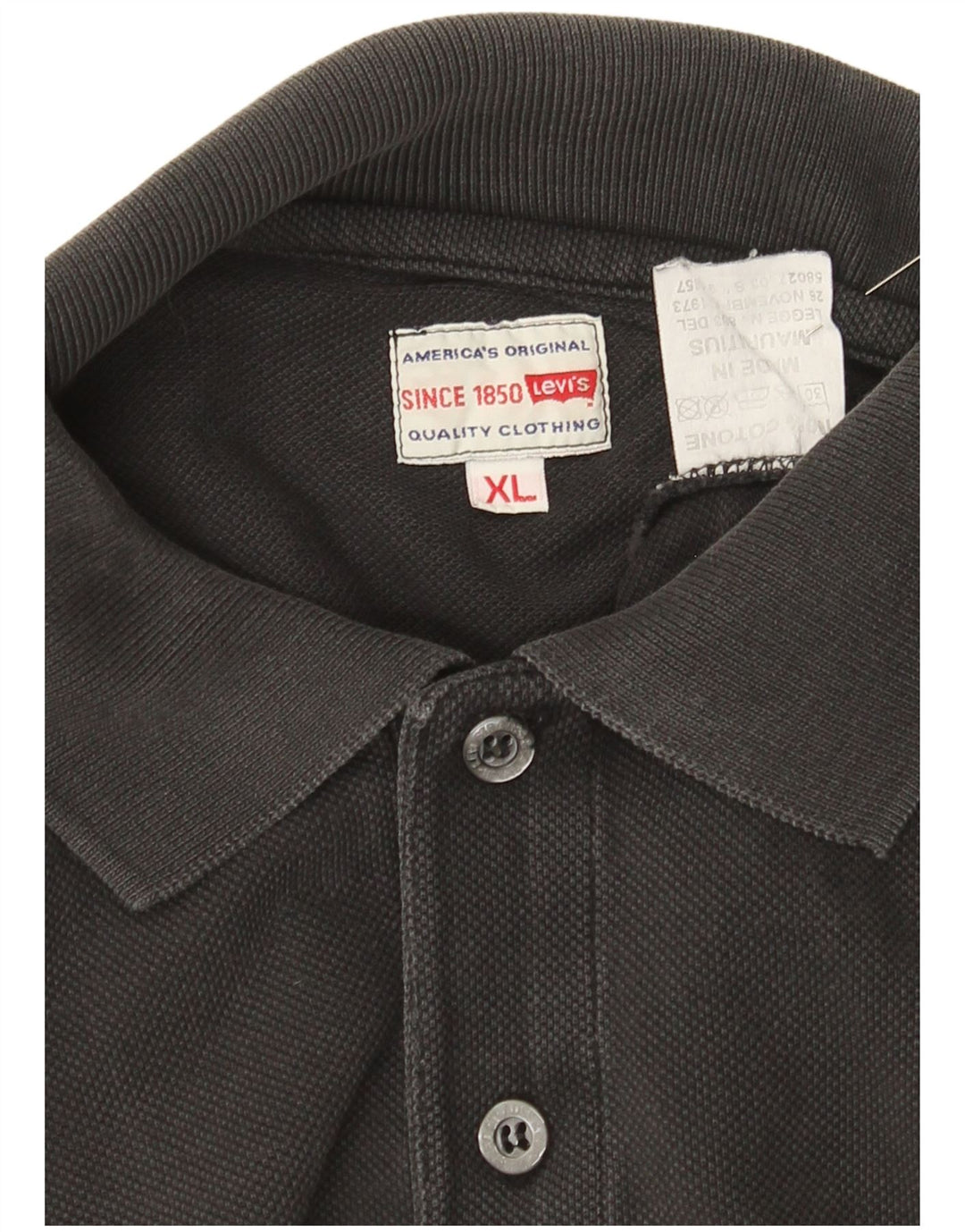 Мужская рубашка-поло Levi's XL, серая, хлопок
