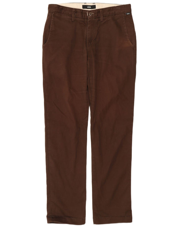 VANS Womens Straight Chino Trousers W30 L30 Brown Cotton
