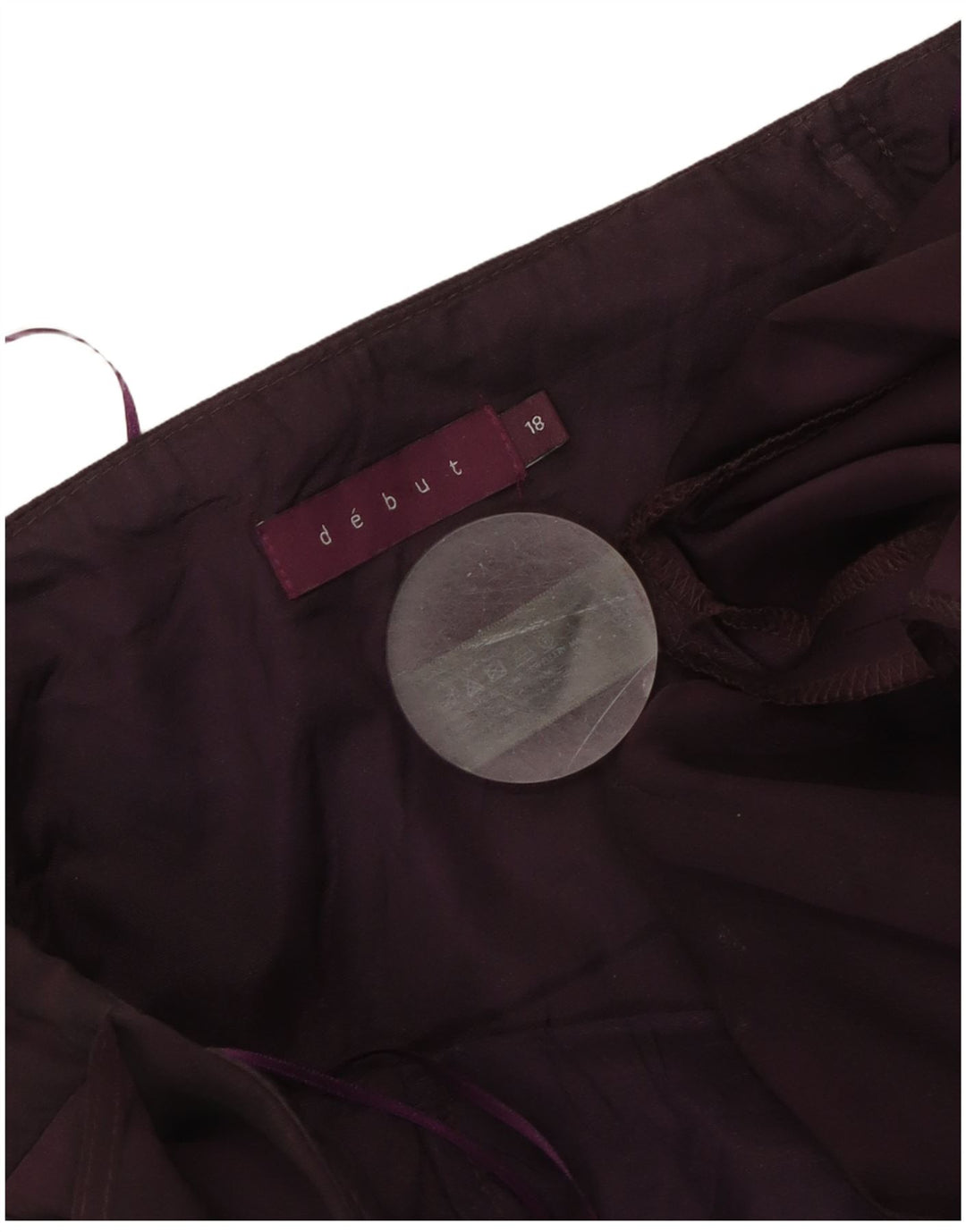 ДЕБЮТ Женское платье макси без бретелек UK 18 XL Фиолетовый полиэстер