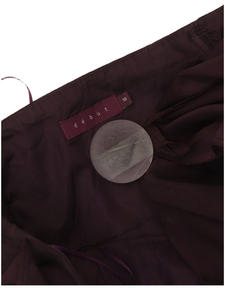 ДЕБЮТ Женское платье макси без бретелек UK 18 XL Фиолетовый полиэстер