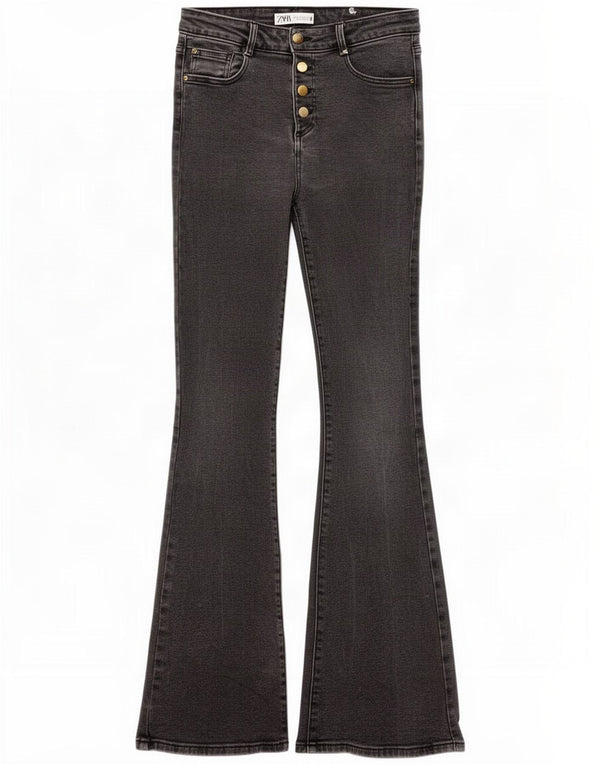 Женские расклешенные джинсы Zara EU 36 XS W26 L32 Серый хлопок
