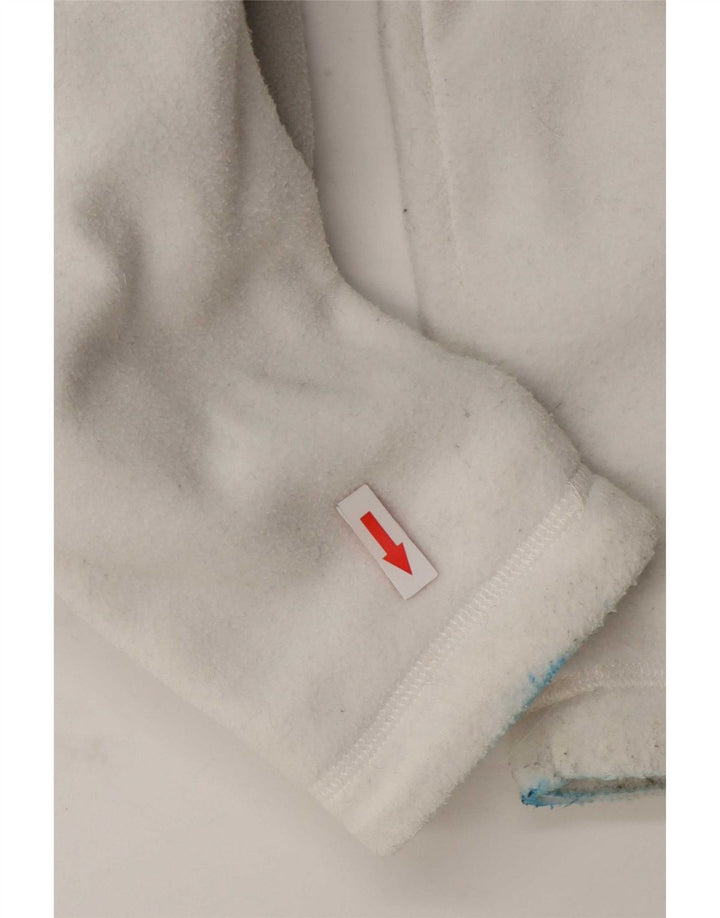 Женская флисовая куртка The North Face UK 10, маленькая белая, полиэстер с цветными блоками
