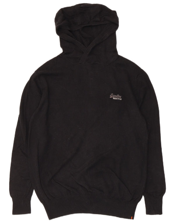 Женский джемпер с капюшоном Superdry UK 18 XL, черный хлопок