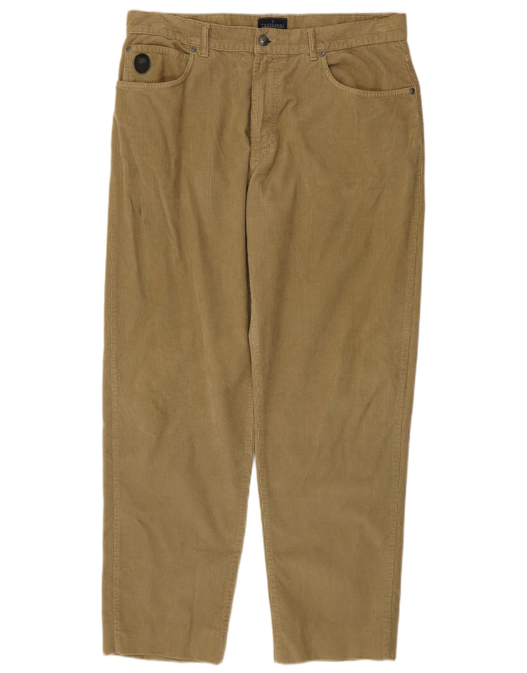 TRUSSARDI Мужские прямые вельветовые брюки IT 54 2XL W40 L32 Хаки Хлопок