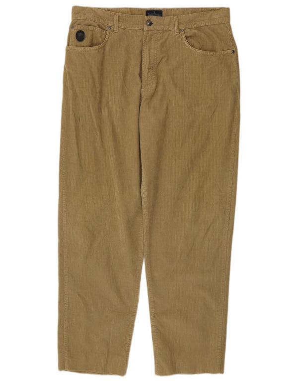 TRUSSARDI Мужские прямые вельветовые брюки IT 54 2XL W40 L32 Хаки Хлопок