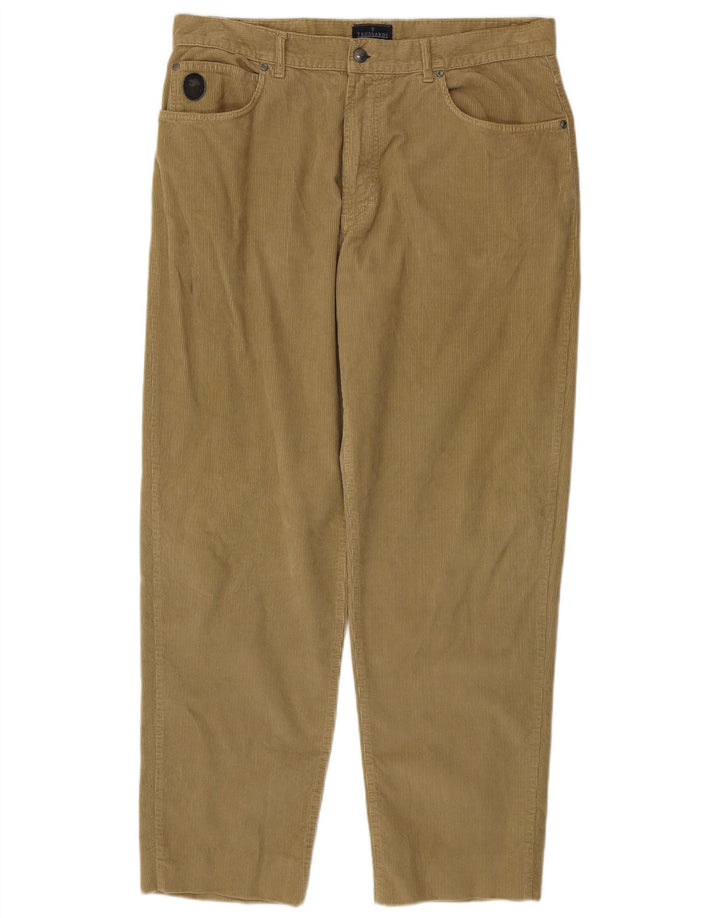 TRUSSARDI Мужские прямые вельветовые брюки IT 54 2XL W40 L32 Хаки Хлопок