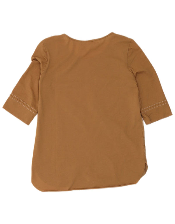 Женская блузка Zara Top UK 10, маленький коричневый цвет