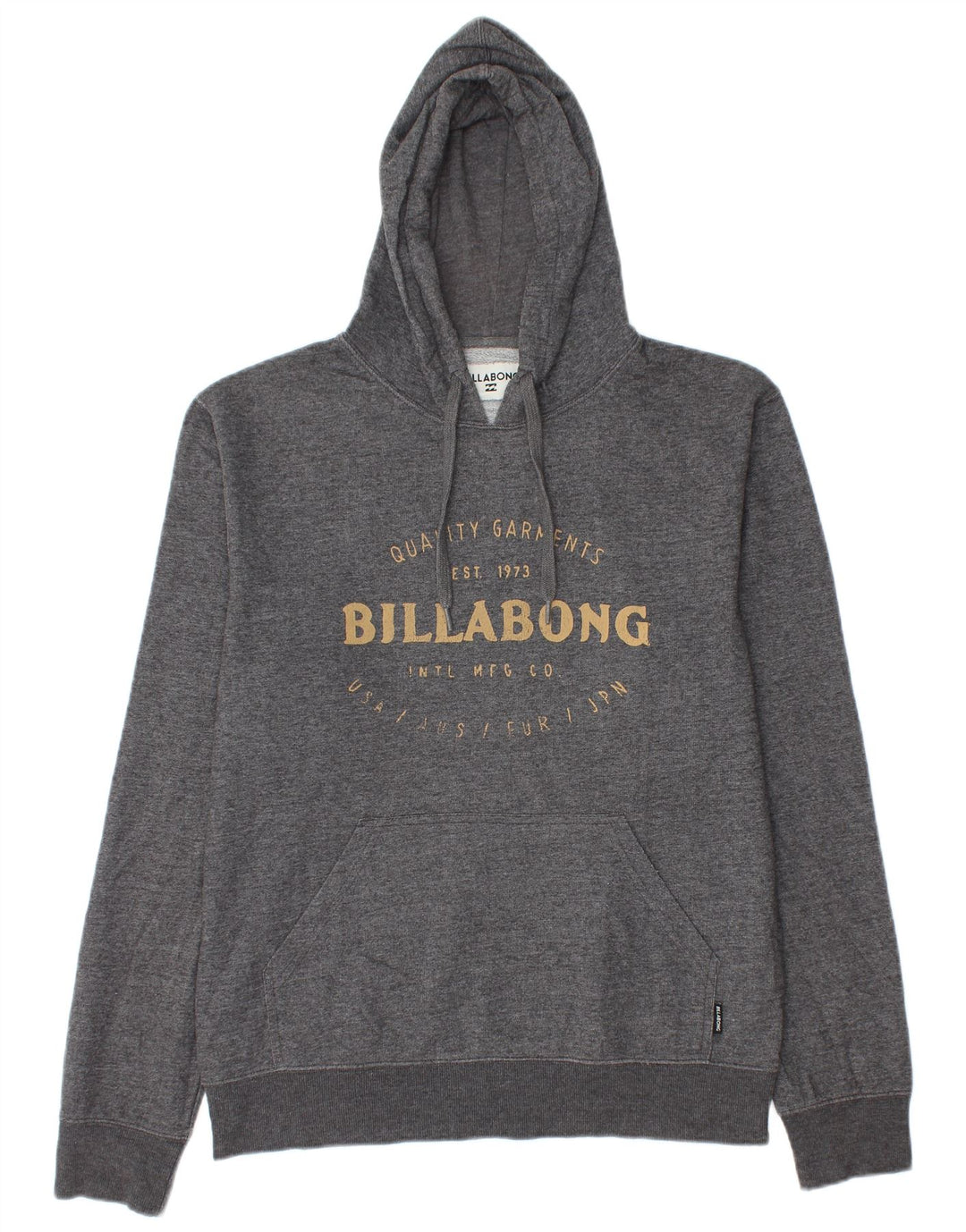 Billabong Мужской джемпер с капюшоном с рисунком, средний серый, полиэстер с крапинками
