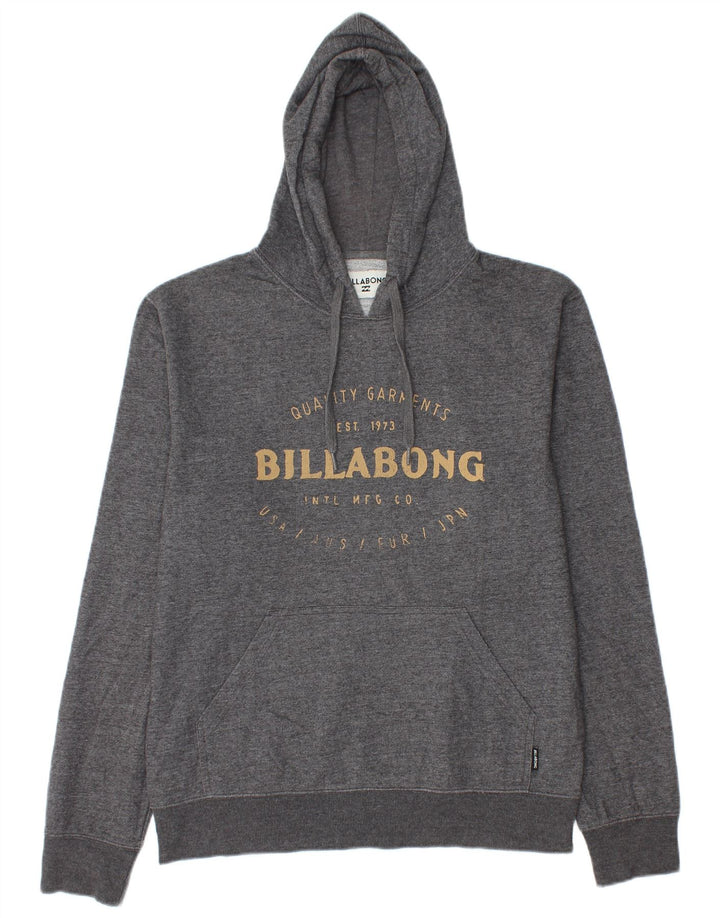 Billabong Мужской джемпер с капюшоном с рисунком, средний серый, полиэстер с крапинками