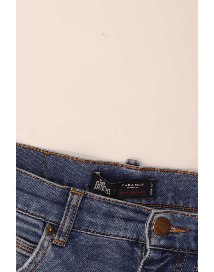 Мужские узкие джинсы Zara EU 42, большие W32 L29, синие