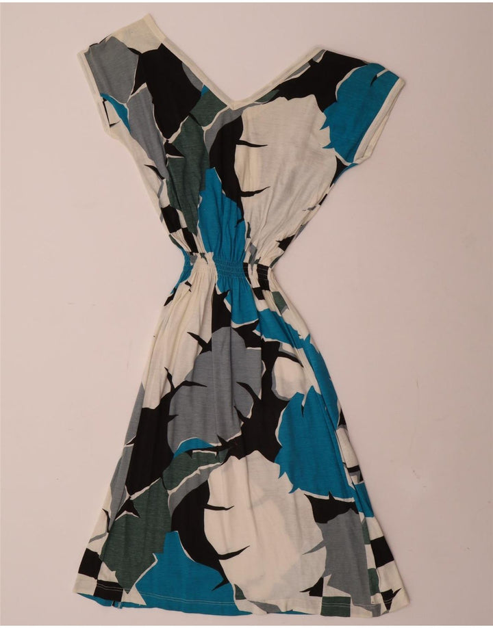 Винтажное женское платье А-силуэта с абстрактным узором IT 42, средний разноцветный