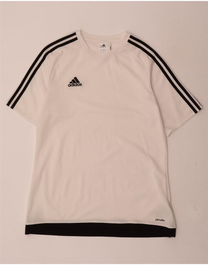 Мужская футболка Adidas Climalite, большой белый полиэстер с цветными блоками
