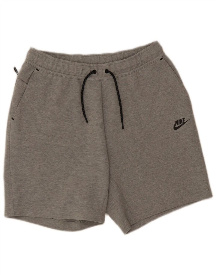 Мужские спортивные шорты Nike среднего серого цвета, хлопок с крапинками