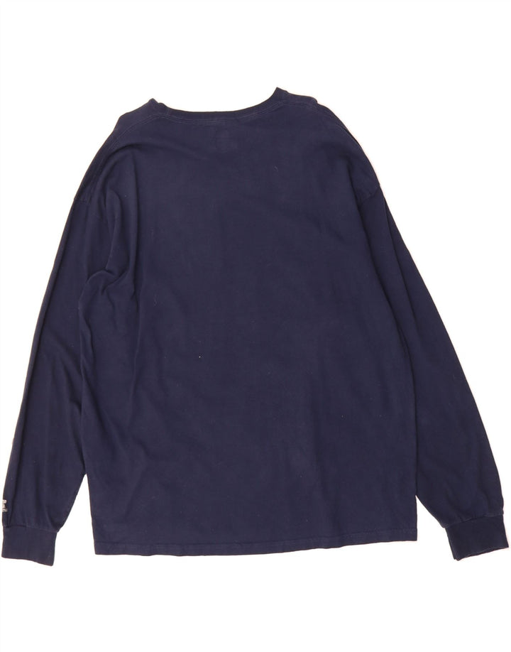 RUSSELL ATHLETIC Mens Top Long Sleeve 2XL Navy Blue Vintage Russell Athletic and Second-Hand Russell Athletic from Messina Hembry 
