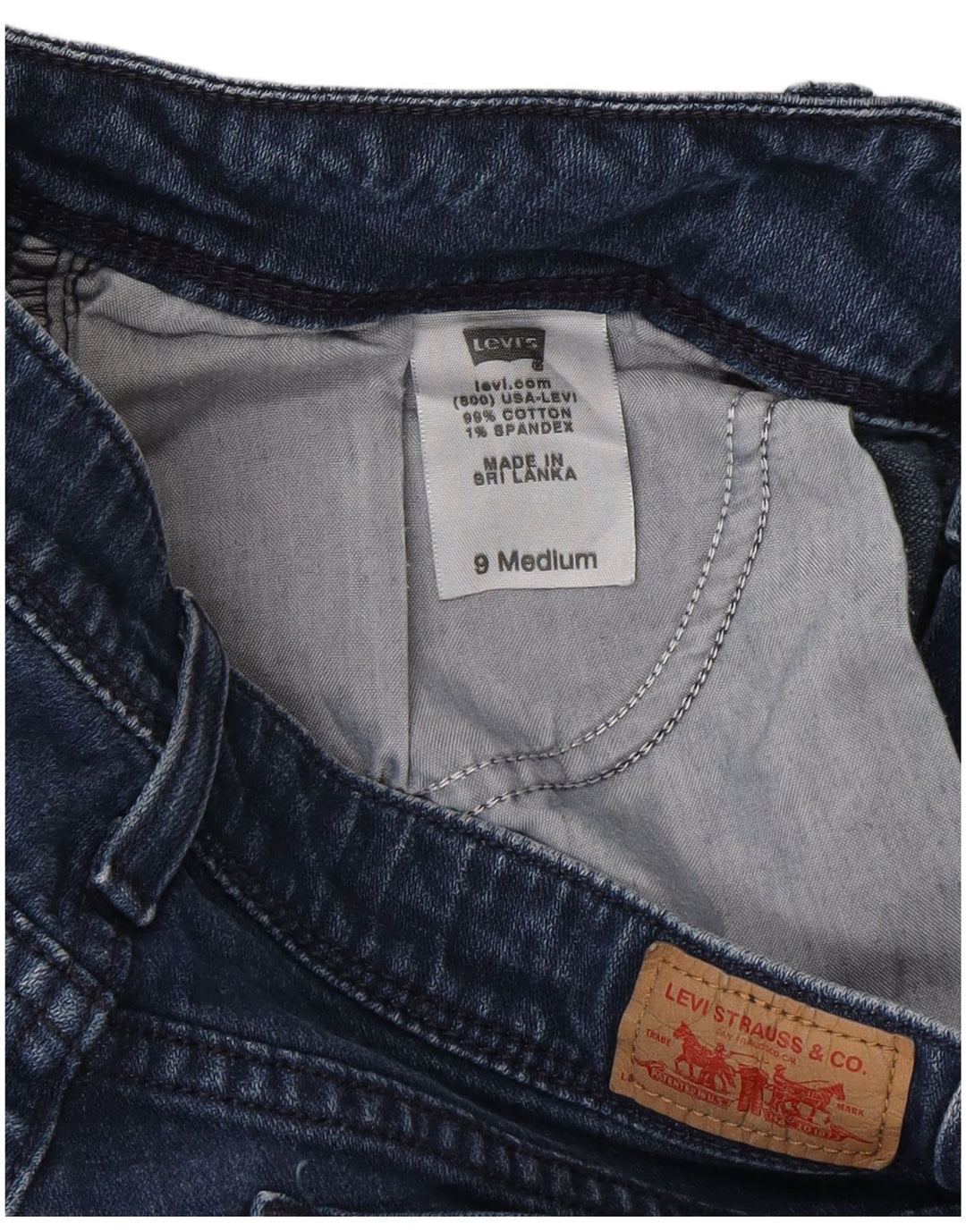 Женские джинсы скинни Levi's Too Superlow US 9, средний размер W30 L30, синий хлопок