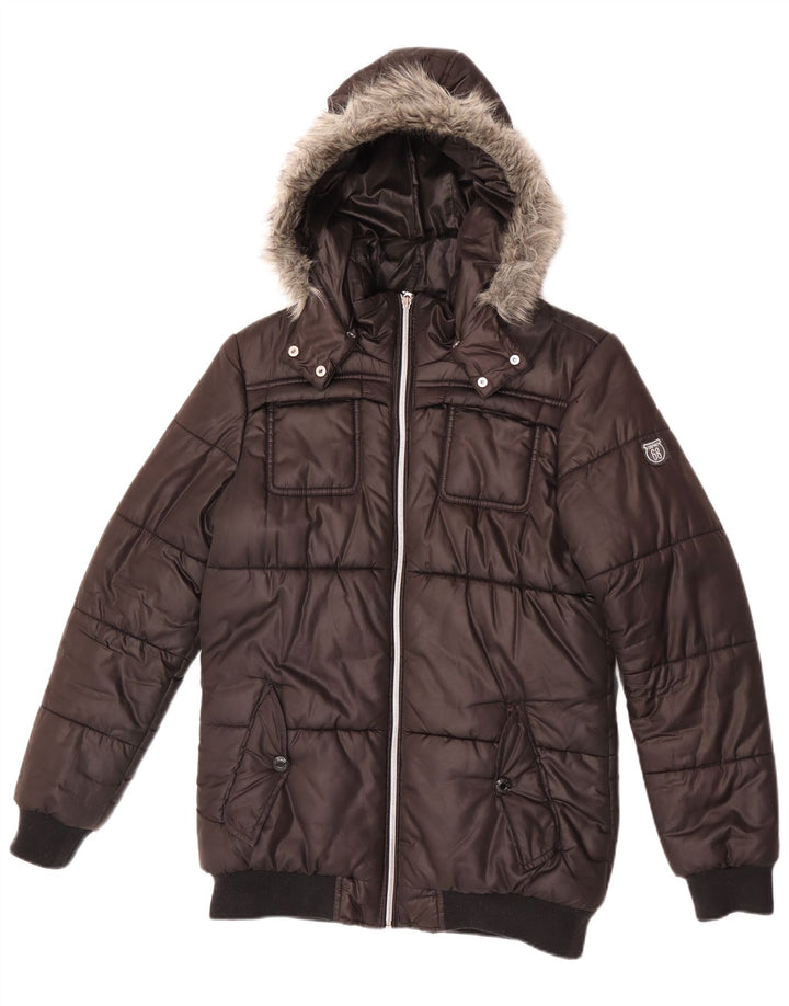 Утепленная куртка с капюшоном Esprit для мальчиков 15-16 лет XL, черный полиэстер