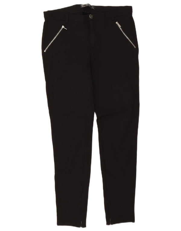 Женские брюки чиносы Zara Trafaluc Slim W30 L28, черные, вискоза