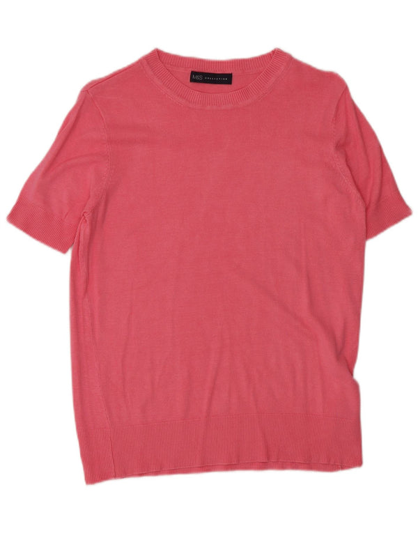 Женский джемпер с вырезом «лодочка» Marks & Spencer, Великобритания, 8, маленький розовый