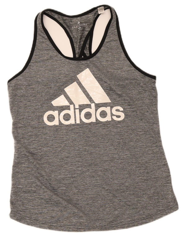 Женский жилет Adidas с графическим рисунком UK 16/18, большой серый полиэстер