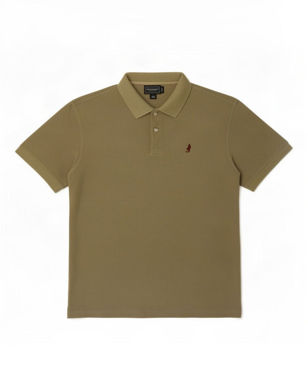 Marlboro Classics Mens Polo Shirt XL Khaki Cotton